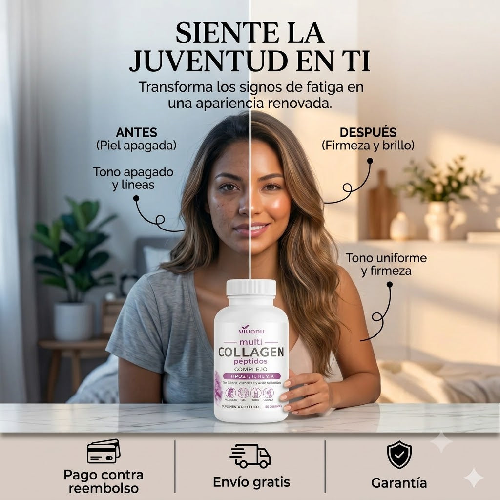Cápsulas de Colágeno con Vitamina C – Cuidado Diario para Piel, Cabello y Uñas