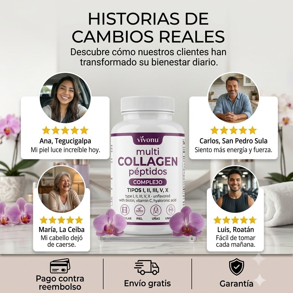 Cápsulas de Colágeno con Vitamina C – Cuidado Diario para Piel, Cabello y Uñas